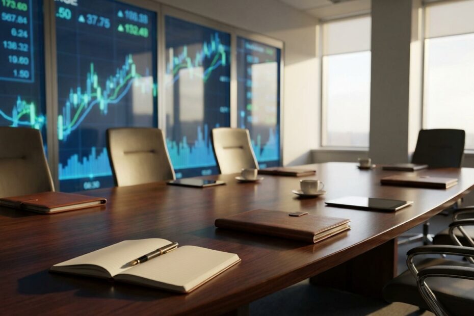 Ambiente corporativo moderno representando a troca de liderança na Bitso