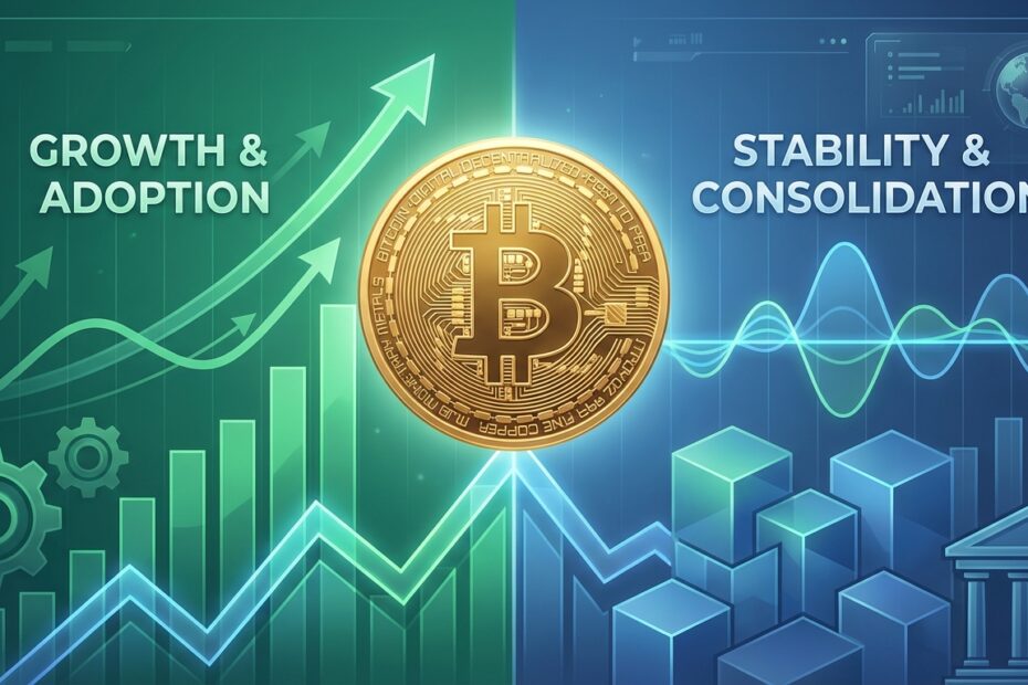 Ilustração representativa das previsões de mercado para o Bitcoin em 2026