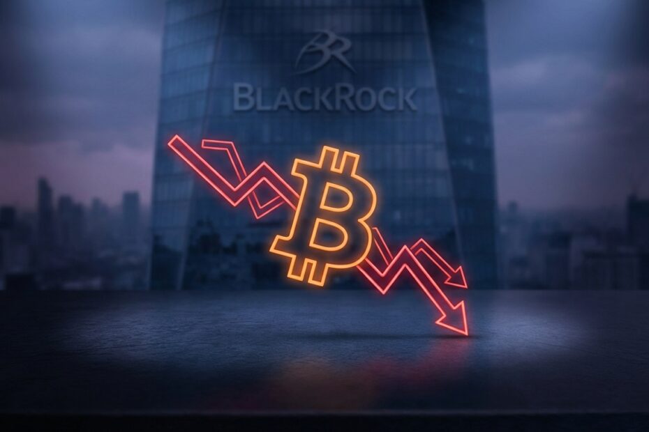 Gráfico de volatilidade do ETF de Bitcoin da BlackRock em queda