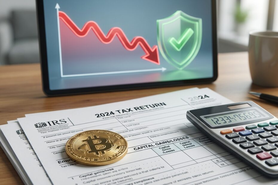 Bitcoin sobre documentos fiscais representando compensação de prejuízos tributários