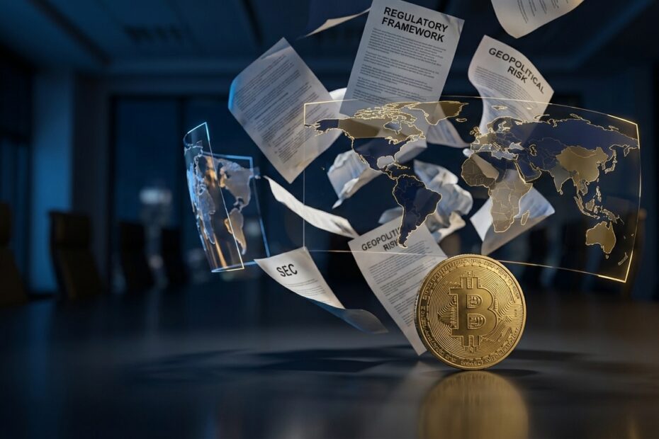 Bitcoin enfrentando tempestade de riscos regulatórios e geopolíticos em 2026